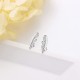 Sterling 925 Feather Stud Earring For Women Girls Tiny/Small Leaf Stud Earring Hypoallergenic Cartilage Earrings Piercing Sterling 925 Feather Stud Earring For Women Girls Tiny/Small Leaf Stud Earring Hypoallergenic Cartilage Earrings Piercing